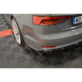 Накладки сплиттеры на задний бампер боковые на Audi S5 B9